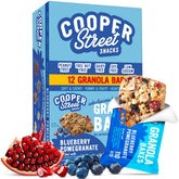 Cooper Street packaging with 12 granola bars ready for on-the-go snacking.