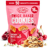 COOPER STREET biscotti bag shows over 50 treats for easy office snacking.