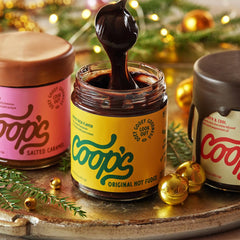 Coop's hot fudge over ice cream for a rich, velvety topping