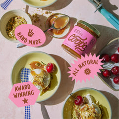 Coop's Microcreamery caramel sauce packaging highlights small-batch quality