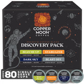Copper Moon Discovery Pack pods for Keurig, sample all blends with smooth aroma.