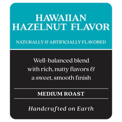 Copper Moon Hawaiian Hazelnut bag opened shows rich aroma.