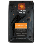 Copper Moon Stargazer Blend whole bean bag with rich aroma for a balanced cup.