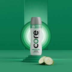 Wide-mouth Core Hydration+ Calm bottle for quick hydration