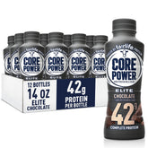 Core Power Elite Chocolate bottle showing creamy protein shake and label