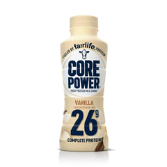 Core Power high-protein shake vanilla bottle front for on-the-go fueling