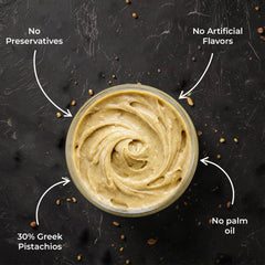 CORINTO pistachio cream spread used as a dessert topping for smooth flavor.