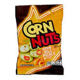 Corn Nuts Kickin' Dill Pickle crunch bag highlights bold flavor and on-the-go snacking.