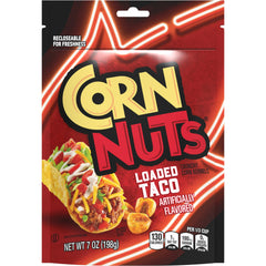 Corn Nuts Loaded Taco flavor bag for bold on-the-go snacking.