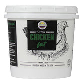 Cornhusker Kitchen Gourmet Chicken Fat tub full view, premium pantry staple for roasting