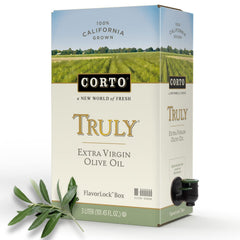 CORTO TRULY bottle pouring oil for a perfect salad drizzle