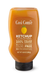 Così Com'è Italian Yellow Tomatoes Ketchup bottle with vibrant color, ideal for dipping fries