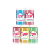 Cotton Candy Express lime floss sugar jar adds zesty flavor for at-home party treats.