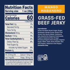 Country Archer Mango Habanero jerky bulk packs shown for on the go.