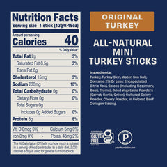 Country Archer Mini Turkey Jerky Sticks close-up showing lean meat and natural seasoning.