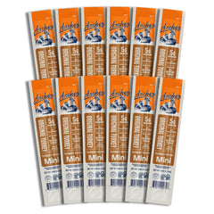 Country Archer mini turkey jerky sticks original pack in hand for portable protein snack.