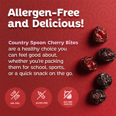 Country Spoon dried cherries close-up highlighting real fruit quality and natural flavor