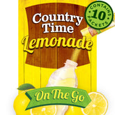 Country Time Lemonade on-the-go packets for quick, refreshing hydration anywhere.