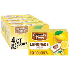 Country Time Lemonade Ready to Drink pouches front view for grab-and-go refreshment