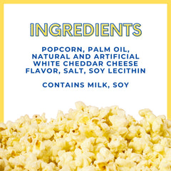 Cousin Willie's White Cheddar popcorn bag pour, fast snack idea