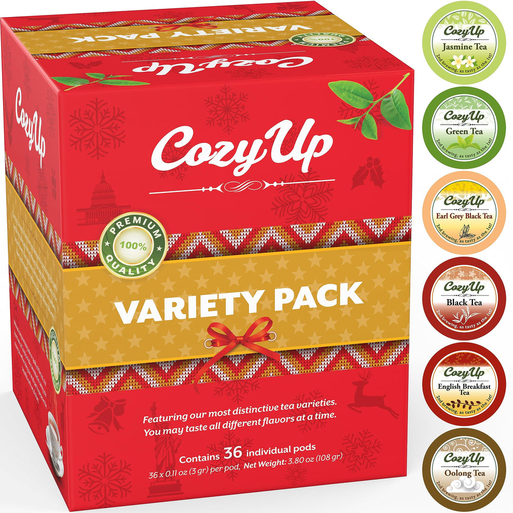 Cozy Up green tea pods in the pack, ideal for a refreshing morning boost.