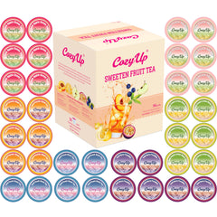 Cozy Up iced fruit tea variety pack box with six flavors for refreshing cold brews