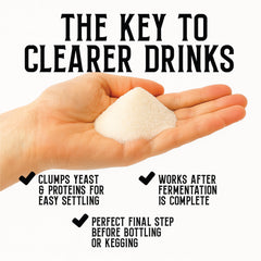Craft A Brew Gelatin Finings rehydrating to promote even mixing and faster clearing.
