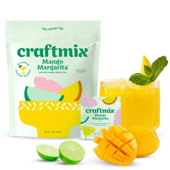 Craftmix Mango Margarita packet front delivers real-fruit flavor for easy at-home mixing