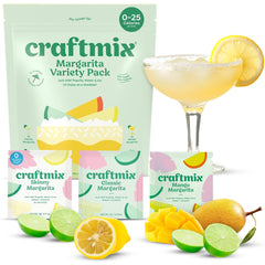 CraftMix Margarita Variety Pack collection shows three flavors for quick cocktails