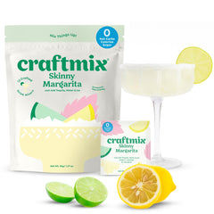 CraftMix Skinny Margarita packet labeled with Real Fruit flavor for quick low-sugar drinks