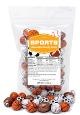 Crait Sports Chocolates 1lb bag featuring bite-size milk chocolates for game-day snacking.