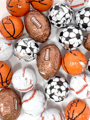 Crait sport-themed chocolate balls add instant themed flair to parties.