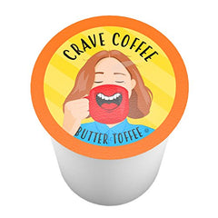 Keurig-compatible Crave Beverages butter-toffee pod for quick, convenient cups.
