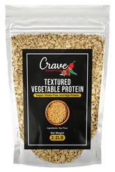 Crave Textured Vegetable Protein bag front view for a versatile plant-based staple