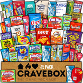 CRAVEBOX Snacks Box Variety Pack offers 45 snacks for office and home snacking.