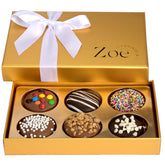 CRAVINGS BY ZOE gold gift box with cookies, perfect for celebrations