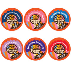 Crazy Cups Blueberry Coffee Pods Variety Pack for Keurig—rich berry flavors to start mornings energized.