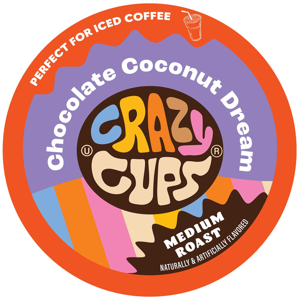 Crazy Cups Chocolate Coconut Dream pod for Keurig, bold flavor in a single-serve capsule.