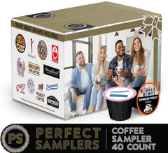 Crazy Cups coffee pods on counter offer quick, customizable coffee options.