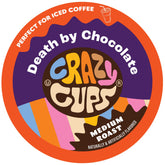 Crazy Cups Death by Chocolate capsule delivers rich cocoa-forward aroma.