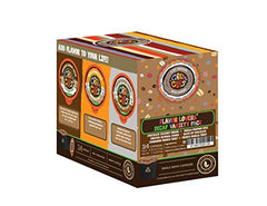 Crazy Cups decaf coffee pods close-up, rich aroma and flavor potential.