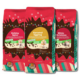 Crazy Cups decaf Holiday Spice coffee bag for a warm holiday morning
