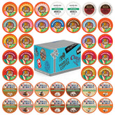 Crazy Cups decaf variety pack box with 40 pods for Keurig, tastings ready