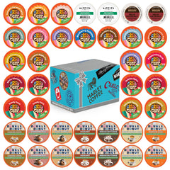 Crazy Cups decaf variety pack box with 40 pods for Keurig, tastings ready