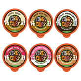 Crazy Cups flavored decaf variety box showcases a range of dessert-inspired options for evenings.