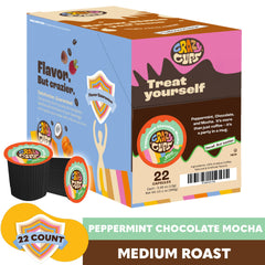 Crazy Cups hot coffee brew with peppermint mocha flavor