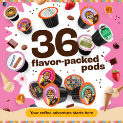 Crazy Cups k-cups closeup highlights premium pod design for flavorful single-serve experiences