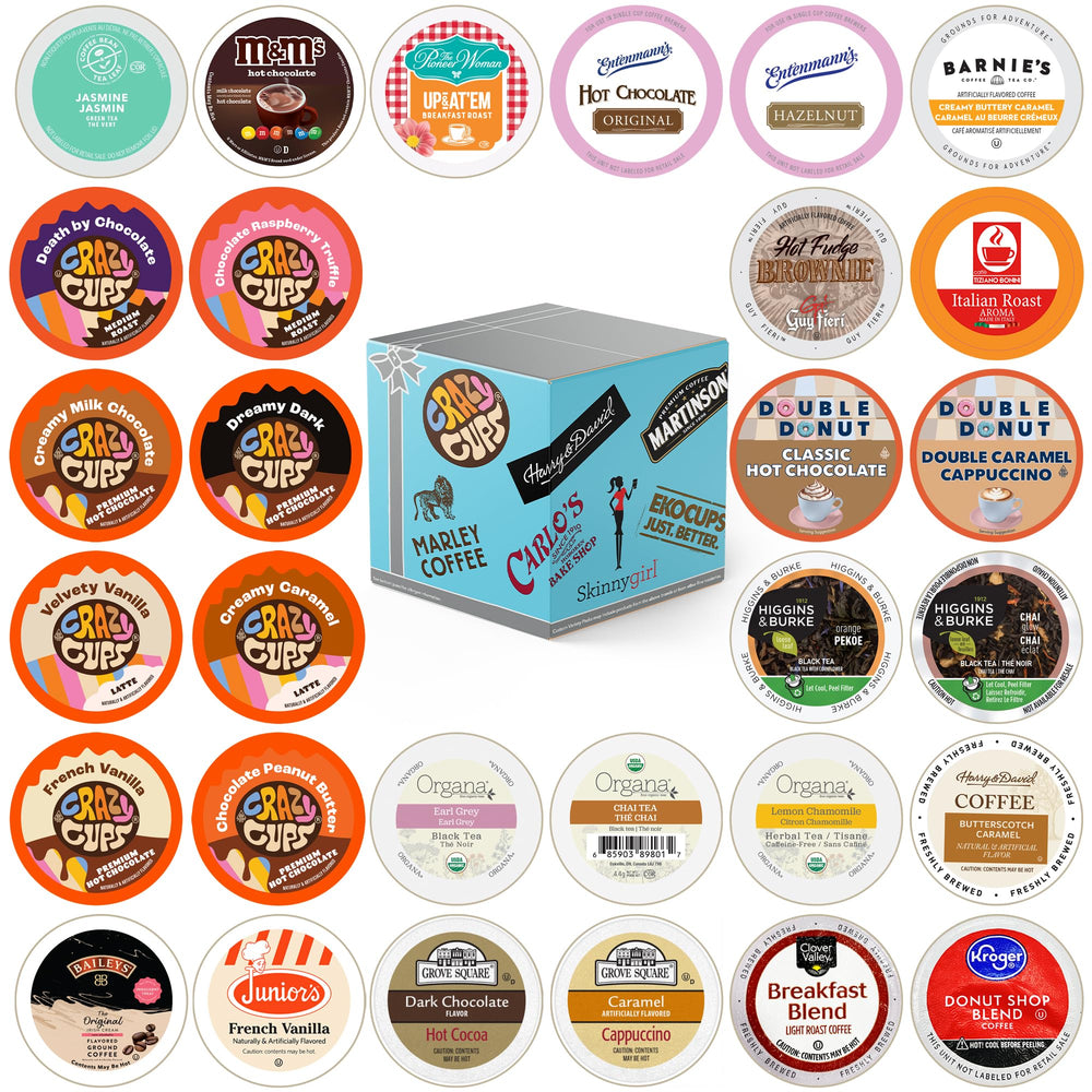 Crazy Cups Variety Pack unboxing reveals a wide range of flavors for Keurig brewers.