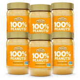 Crazy Richard's crunchy peanut butter jar with natural ingredients, ideal for toast.