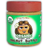CrazyGoNuts organic walnut butter sea salt jar for healthy snacking